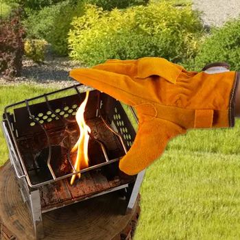 Перчатки для пикника, защищающие от ожогов, Устойчивые к барбекю, защитные перчатки для пикника при высокой температуре, защищающие от ожогов, длинные перчатки для пикника на открытом воздухе