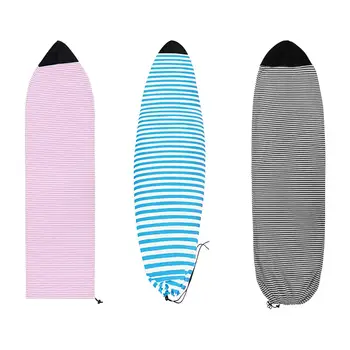 Чехол для носков с рисунком доски для серфинга в полоску, эластичный чехол-органайзер, защитный мягкий чехол для доски для серфинга для шортборда, Стендап-паддлборда.
