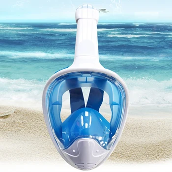 Синяя маска для дайвинга, Силиконовая Маска для дайвинга, Маска для подводного плавания для взрослых, Маска для подводного плавания с широким обзором, Защита от запотевания, Защита от протечек