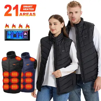 Жилет с подогревом, куртка с подогревом, мужская Мотоциклетная Термозащитная женская куртка с USB, жилет с подогревом, теплая одежда, Зимние районы рыбалки 2-21