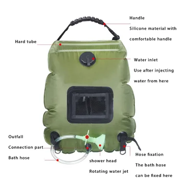 Сумка для наружного душа Портативная сумка для хранения воды в альпинистских путешествиях
