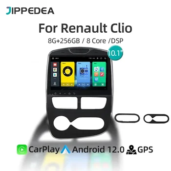 Беспроводной автомобильный мультимедийный плеер CarPlay Auto Android 13 Стерео радио 4G WiFi GPS Навигация Bluetooth для Renault Clio 2013-2019