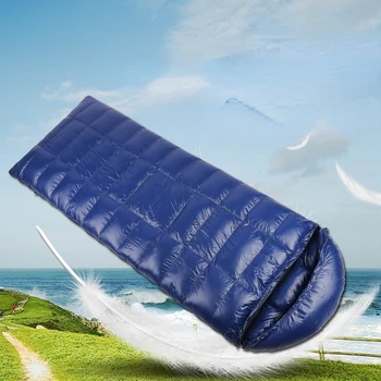 Спальный мешок из гусиного пуха 400-800 г С наполнением Весна Осень Зима Кемпинг на открытом воздухе Ультралегкая Походная Велосипедная палатка Спальный мешок