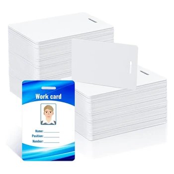 Карточки с перфоратором, стандартный пластиковый значок с фотографией CR80 30Mil для печати, вертикальные визитные карточки