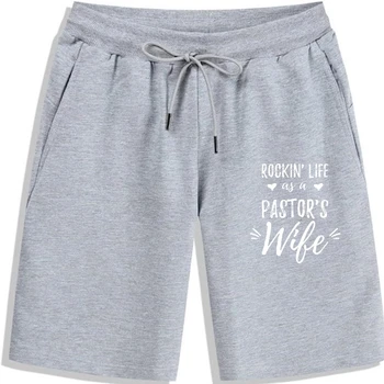 Шорты Rockin Life As A Pastor's Wife для мужчин, подарочный дизайн для жены проповедника, хлопковые мужские шорты в подарок, Изобилие подарков