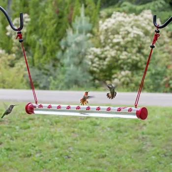 Кормушка для колибри с отверстием Прозрачная трубка для кормления птиц Простые в использовании бытовые Традиционные садовые принадлежности для кормления с отверстием