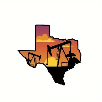 Наклейка на автомобиль с пейзажем нефтяного месторождения Техаса Для s Cups Ноутбуки Кулеры Обои Случайные s