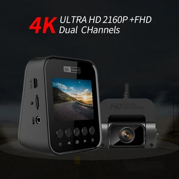 2,3-Дюймовый Передний И Задний 4k Dash Cam Видеокамера WiFi Dashcam DVR Видеомагнитофон Для Автомобильного Видеорегистратора GPS Трекер 24h Парковка Черный Ящик