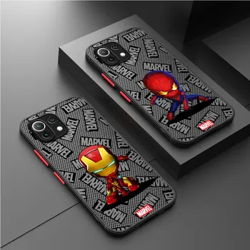 Мультяшный Чехол Marvel Iron Man для Xiaomi Mi Note 10 Lite 13 Ultra 12X12T Pro 9T 11 Lite 11T 10T 12 13 Pro 12T Матовая Крышка Capa
