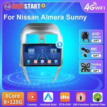 Автомагнитола NAVISTART для Nissan Almera Sunny 2014-2018 RDS Навигация GPS 4G WIFI Видео Мультимедиа BT Carplay AHD DSP Без DVD