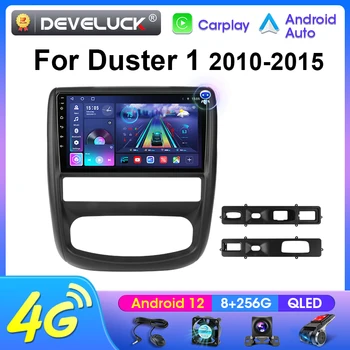 Android 12 Автомагнитола для Renault Duster 1 2010-2015 2 Din Стерео Мультимедийный Видеоплеер GPS 4G Carplay Auto DVD QLED Головное Устройство