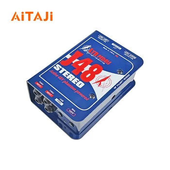 Aitaji Для J48 Stereo DI Box Рок Электрогитара бас Электрическая коробка Пианино Клавиатура Электроакустический инструмент