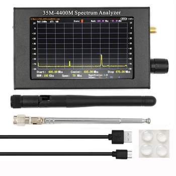 Анализатор спектра 35 М-4400 МГц, 4,3-дюймовый ЖК-экран, профессиональный ручной анализатор спектра, измерение сигнала переговорного устройства, прочный