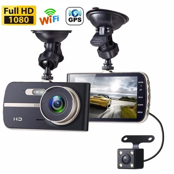 Видеорегистратор Dash Cam Автомобильный Видеорегистратор WiFi Full HD 1080P Привод Видеомагнитофон Черный Ящик Dashcam Автоматическая Камера Автомобиля GPS Ночного Видения Автомобильные Аксессуары