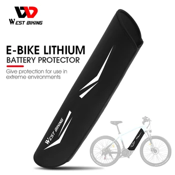Чехол для батарейного отсека WEST BIKING Ebike, Пылезащитная рама электрического велосипеда, Защитный светоотражающий чехол, аксессуары для велоспорта