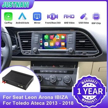 JUSTNAVI Беспроводной Модуль Apple CarPlay Для Seat Leon Arona Ibiza Toledo Ateca 2013 2014 2015 2016 2017 2018 Android Auto
