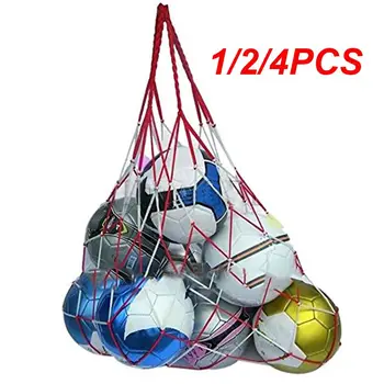 1/2 /4ШТ Спортивная футбольная сетка на открытом воздухе, сетчатая сумка, спортивное портативное оборудование, баскетбольные мячи, волейбольный мяч, сетчатая сумка, Большая сумка для хранения