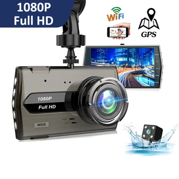 Автомобильный видеорегистратор WiFi GPS Dash Cam Камера автомобиля Full HD 1080P Видеорегистратор ночного Видения Dashcam Парковочный монитор Автомобильные Аксессуары