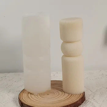 НОВАЯ форма для ароматерапевтических свечей с геометрической колонной, 1 шт., форма для силиконового клея, формы для свечей ручной работы, формы для домашнего декора, поделки