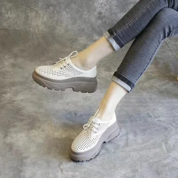 2023 Летние Новые женские тонкие туфли на высоком каблуке с круглым носком, дышащая и удобная женская обувь на шнуровке