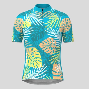 Гавайские тропические растения Велосипедная майка с коротким рукавом, Летняя велосипедная рубашка, Велосипедная одежда, одежда для горных дорог, Дышащая Одежда MTB