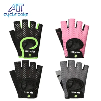 Нескользящие перчатки на полпальца, мужские, женские, для защиты от пота, велосипедные, мотоциклетные, дышащие, противоударные, спортивные, велосипедные, MTB Перчатки