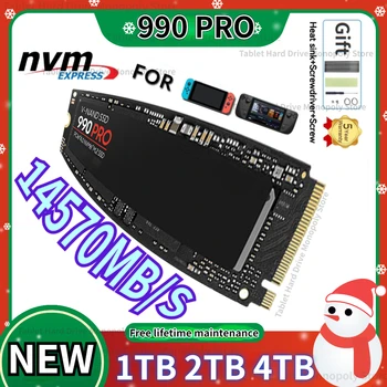 990 Pro 1 ТБ M.2 SSD M2 PCIe 5,0 Твердотельный Накопитель NVME 2280 Внутренний Жесткий Диск 2 тб 4 тб ssd nvme m2 hdd для Ноутбука playstation 5