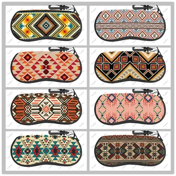 Футляр для очков с рисунком навахо, дорожная сумка для солнцезащитных очков на молнии, классическая мужская и женская сумка для хранения очков