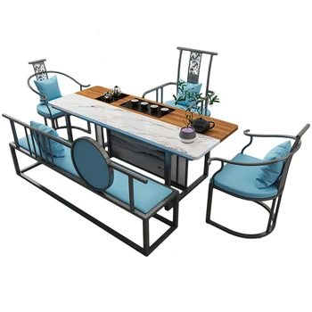 Сочетание чайного столика и стула в китайском стиле, современный офис в стиле дзен, элитный чайный сервиз rock board, набор для чайного столика