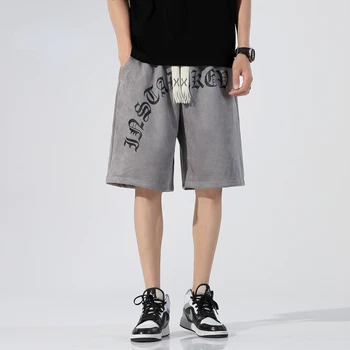 Винтажная мужская одежда в американском стиле, Летние спортивные мужские шорты, эластичная талия, Свободная баскетбольная одежда Для мужчин