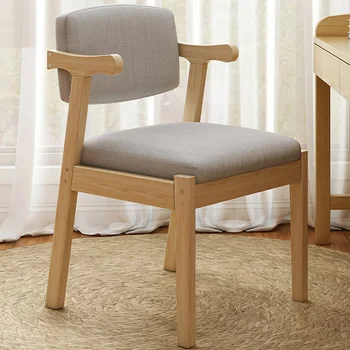 Обеденный стул для кабинета из массива дерева Компьютерный Удобный Модный Обеденный стул для спальни Передвижная Кухня Meuble Салон Европейской мебели