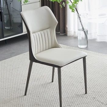Обеденный стул роскошного дизайна Минималистичный Косметический стул из мягкой кожи для ресторана и дома Современная уличная мебель для дома Cadeiras