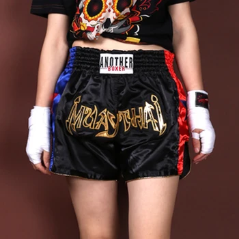 Боксерские шорты для ММА, мужские шорты для тренировок по муай Тай, женские Дышащие шорты для борьбы с кикбоксингом, спортивные принадлежности из полиэстера XS-3XL