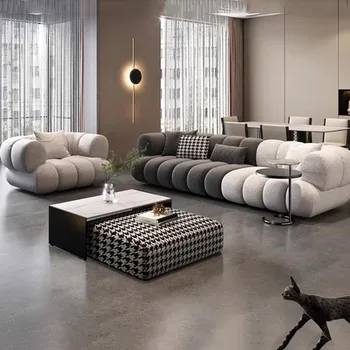 Секционный диван Lazy Puffs для гостиной, спальни, гостиной, Модульный Угловой диван Italiano Modern Nordic Sillon Cama Home Furniture DWH
