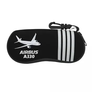 Airbus A330 Captain Stripes Футляр для очков Женщины Мужчины Мягкий пилот Авиация Авиатор Самолет Солнцезащитные очки Защитная сумка