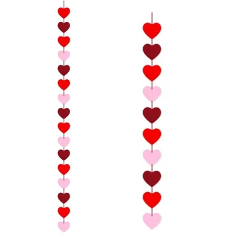 Красный 1 и розовый День Святого Валентина, Украшения в виде сердечек для вечеринки, 1 упаковка 50 фунтов