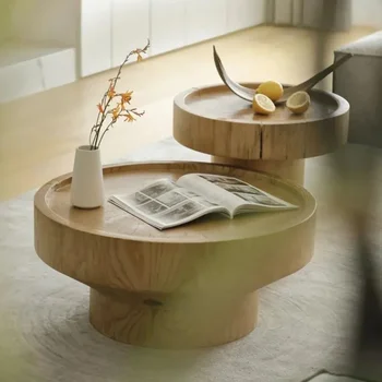 Сочетание чайного столика с резьбой по дереву в скандинавском стиле, B & B, угловой уголок для гостиной, дизайнерское искусство, деревянная мебель для пирса, украшения