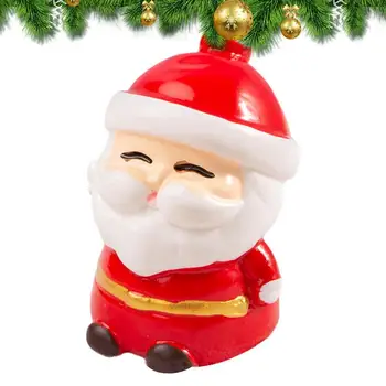 Ландшафтный Рождественский орнамент, Мини-модель Снеговика, Санта-Клауса, коробка для поезда, Колокольчик И Носок, Рождественская статуя из смолы, Цветочный горшок