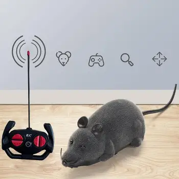 Мини радиоуправляемые имитационные игрушки-крысы, Беспроводные Скрипучие электронные мыши с дистанционным управлением, хитрые игрушки для детей, взрослых, подарок на День рождения, Рождественский подарок