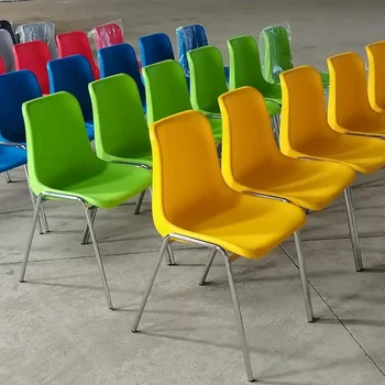 10шт) Учебный пластиковый металлический школьный стул современные сессии конференц-зал конференц-зал обучение студентов свадебный штабелируемый стул 254