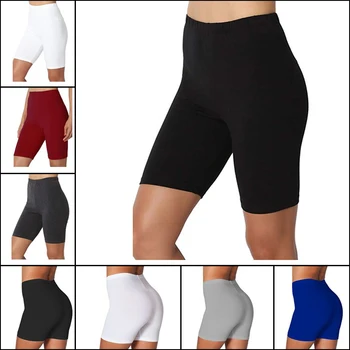 Женские тонкие короткие брюки для фитнеса, женские летние шорты с высокой талией, нижние байкерские велосипедные шорты, облегающая уличная одежда, женская одежда
