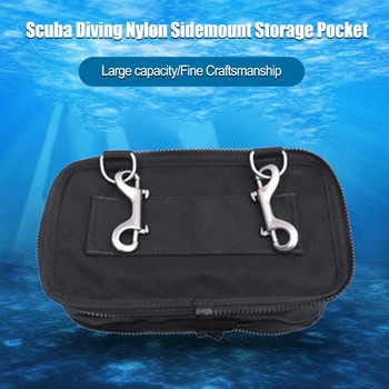 Мини-сумка для хранения бокового крепления для подводного плавания с двойным крючком