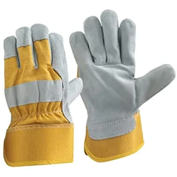 Кожаные сварочные перчатки, Износостойкие, устойчивые к высоким температурам, защитные перчатки для сварочного работника, Перчатки сварщика