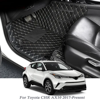 3 шт. Коврик для пола из искусственной кожи для Toyota CHR AX10 2017-настоящее время, автомобильный коврик для ног, автомобильный ковер, внутренний аксессуар