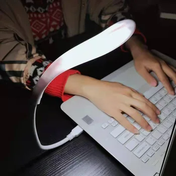 Портативный книжный светильник с прямым подключением USB, светодиодный ночник для учебы с защитой для глаз, подходящий для ламп ночного освещения для компьютера, ноутбука