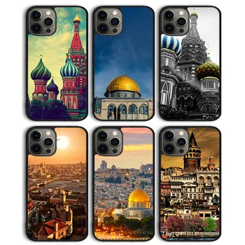 Иерусалимское Здание Чехол Для Телефона Задняя Крышка для iPhone 15 SE2020 14 13 11 12 Pro Max mini XS XR X 8 Plus 7 6S Shell Coque