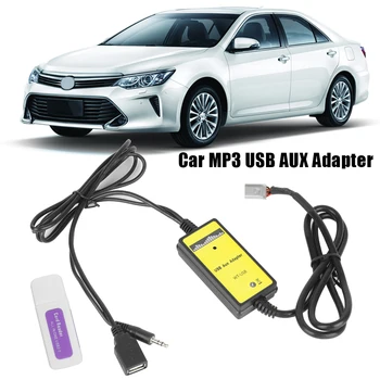 Автомобильный MP3 USB AUX Адаптер Bluetooth Автомобильный Комплект 6 + 6Pin CD-Чейнджер Адаптер для TOYOTA LEXUS Corolla RAV4 Camry С 3,5 мм AUX In