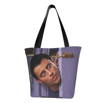 Забавная сумка для покупок с продуктами Joey Tribbiani, холщовая сумка для покупок, большая вместительная классическая сумка для друзей из телешоу