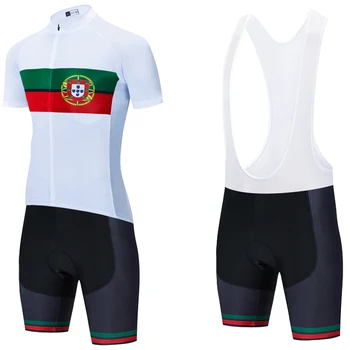 Белая Майка Сборной Португалии по велоспорту, Велосипедная футболка, Шорты, Комплект для мужчин и Женщин, Летняя Дышащая Велосипедная одежда Ropa Ciclismo MTB