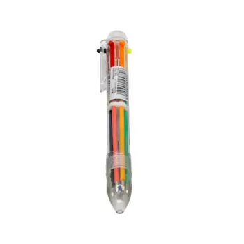 Новая Многоцветная Шариковая Ручка 6 В 1, Шариковые Ручки, Офисные Детские Шариковые Принадлежности, Пластиковые Школьные Канцелярские Принадлежности, Инструмент Writ Z3N0
